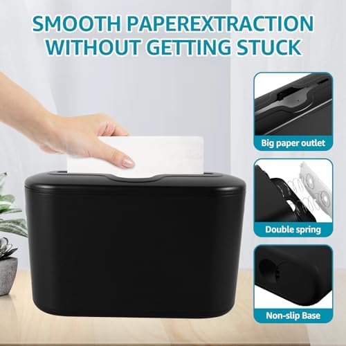 Large Non-Slip Counter Top Towel Dispenser with Smooth Release Black