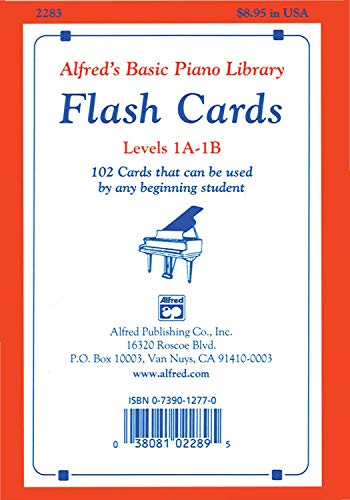 Alfred's Basic Piano Library Flash Cards, Bk 1A & 1B: 102 Cards That Can Be Used by Any Beginning Student, Flash Cards (Alfred's Basic Piano Library, Bk 1A & 1B)