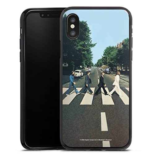 DeinDesign Coque en Silicone Compatible avec Apple iPhone X Étui Silicone Coque Souple Abbey Road The Beatles Musique - Les Beatles, Paul McCartney, John Lennon, RIngo Starr, George Harrison DeinDesign Coque en Silicone Compatible avec Apple iPhone X Étui Silicone Coque Souple Abbey Road The Beatles Musique