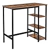 VASAGLE Bar Table with Sturdy Metal Frame Easy Assembly Industrial Design 236 x 429 x 394 inches Rustic Brown