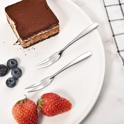 Premium 188 Stainless Steel Mini Cocktail Forks for Appetizers