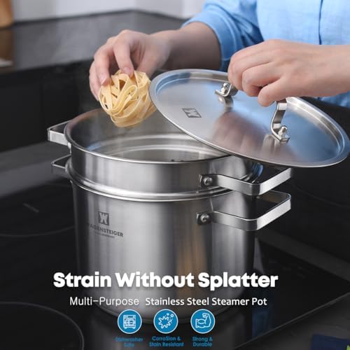 Versatile stainless steel steamer pot
