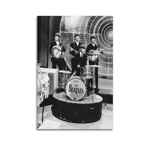 DATOZA Poster décoratif sur toile The Greatest Band The Beatles Playing – Poster mural moderne pour chambre à coucher – 50 x 75 cm - Les Beatles, Paul McCartney, John Lennon, RIngo Starr, George Harrison DATOZA Poster décoratif sur toile The Greatest Band The Beatles Playing - Poster mural moderne pour chambre à coucher - 50 x 75 cm