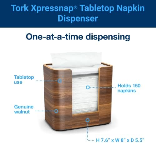 Tork Xpressnap N4Walnut - N4 Refill - White Napkin dispenser