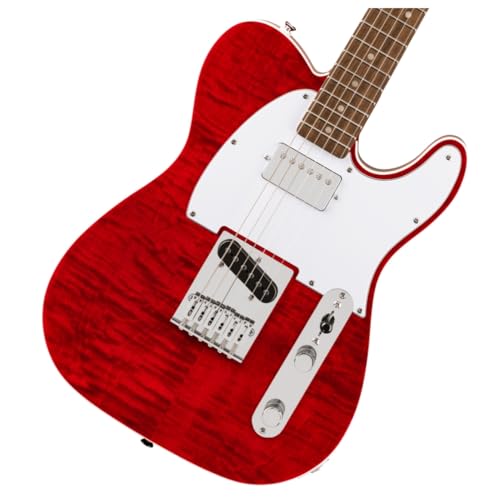 Squier Affinity FMT SH CRT Crimson Red Transparent – Guitare Électrique - Les Beatles, Paul McCartney, John Lennon, RIngo Starr, George Harrison Squier Affinity FMT SH CRT Crimson Red Transparent - Guitare Électrique