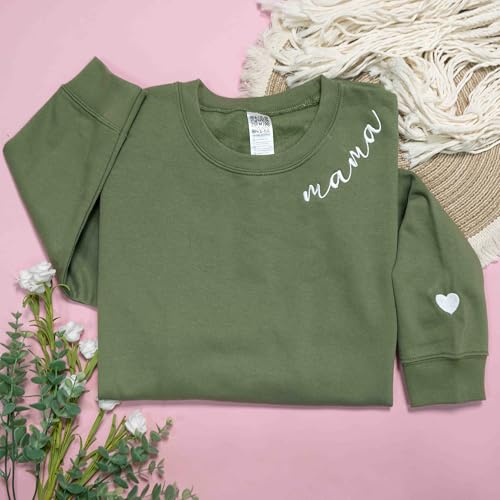 Nani - Mama Mom Grandma Embroidered Crewneck Sweatshirt - Gifts For Dog Mom Grandma Mimi Nana Gigi Mother's Day Christmas - Image 3