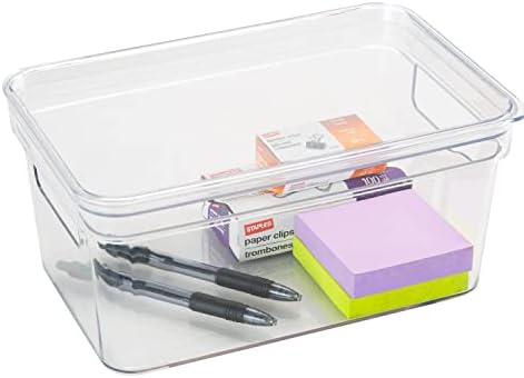 Simplify Small Lidded Storage Bin with Handles