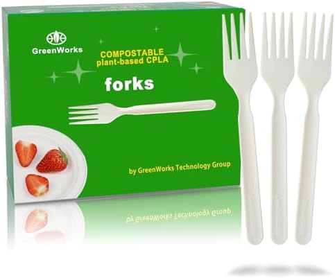 Eco-Friendly Compostable Forks Set