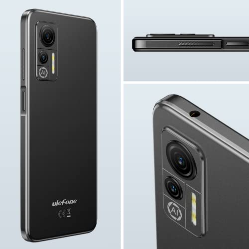 Ulefone Note 14 Pro Smartphone Ohne Vertrag, Android 12 Handy 8GB/64GB+128GB(SD) 4500mAh mit 13MP+5MP Kamera 6,52 Zoll HD+ 5 Ghz WiFi 3 Slots/Face ID/GPS/FM/Große Schrift 4G Dual SIM Schwarz – Bild 3