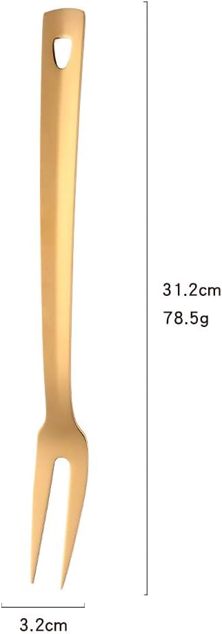 BuyGo Gold Grill Fork - 1228inch Stainless Steel Cooking Fork Heat Resistant