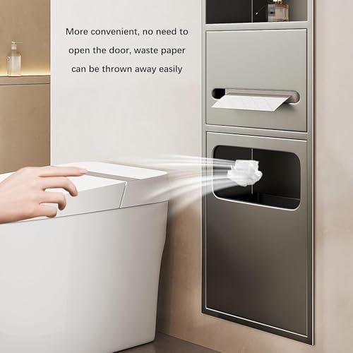 Recessed Stainless Steel Hand Towel Dispenser with Trash Can
