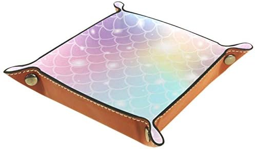 Desheze Foldable Mermaid Storage Bins 8x8in Pink Sequin