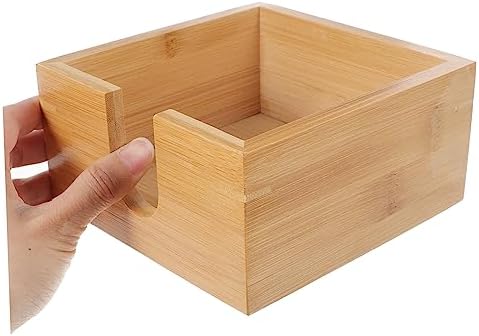 HOLIDYOYO Bamboo Napkin Holder Dispenser