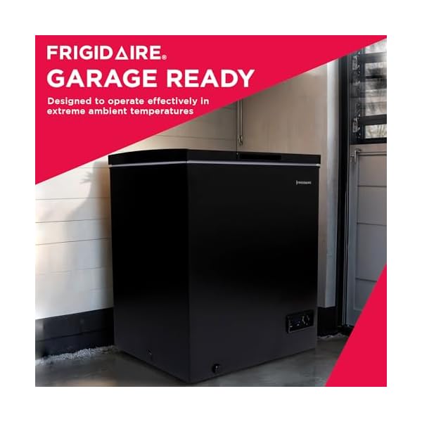   Frigidaire-EFRF5003-BLACK-Chest-Deep-Freezer-GARAGE-READY-50-Capacity-Black-Adjustable-Thermostat-Removable-Vinyl-Coated-Wire-Basket-Easy-Defrost-Drain-5-cu-ft