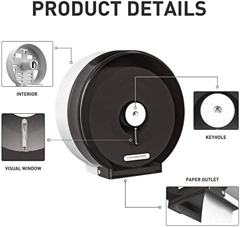 Interhasa Jumbo Roll Toilet Tissue Dispenser with Key Lock