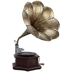 YTGDBDG Grand Tourne-Disque phonographe Vintage, Figurines de Lecteur Noir, Style rétro Vintage, phonographe, Forme de Gramophone, Haut-Parleur stéréo, système Audio, boîte à mus - Les Beatles, Paul McCartney, John Lennon, RIngo Starr, George Harrison