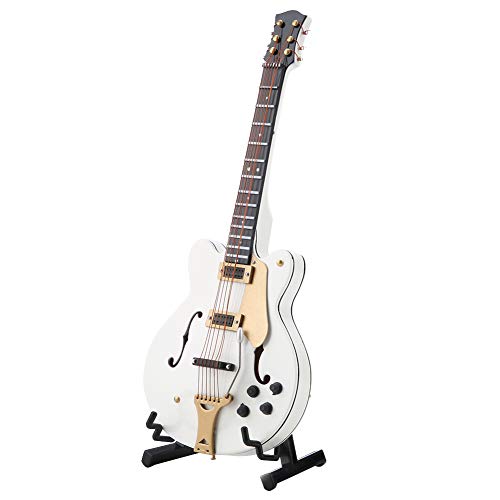 Guitare électrique Miniature Blanche de 7 Pouces, Artisanat de Haute qualité avec Support Réglable, D’anniversaire de Noël pour les Enfants ou les Amis Musiciens, Matériau en - Les Beatles, Paul McCartney, John Lennon, RIngo Starr, George Harrison Guitare électrique Miniature Blanche de 7 Pouces, Artisanat de Haute qualité avec Support Réglable, D'anniversaire de Noël pour les Enfants ou les Amis Musiciens, Matériau en
