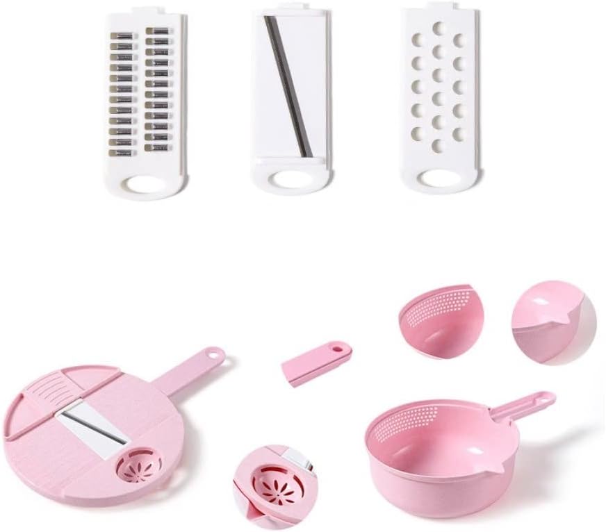 Grafken 9-in-1 Vegetable Slicer Set Pink