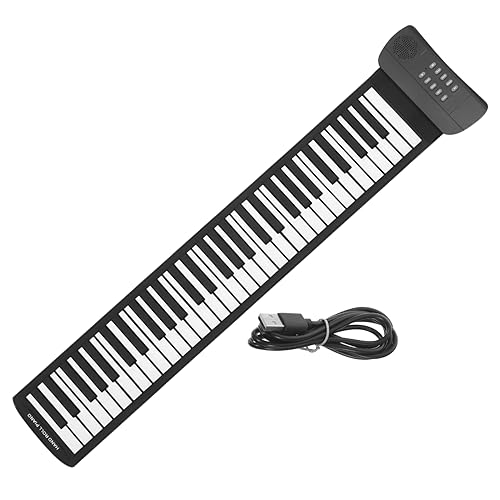 Alasum Piano numérique à 61 rouleaux de piano numérique électrique portable Piano numérique pour enfants Piano pliable Piano pliable Clavier de piano - Les Beatles, Paul McCartney, John Lennon, RIngo Starr, George Harrison Alasum Piano numérique à 61 rouleaux de piano numérique électrique portable Piano numérique pour enfants Piano pliable Piano pliable Clavier de piano