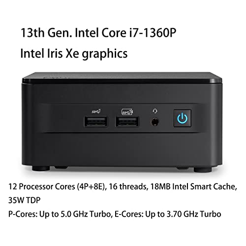 Intel NUC 13 Arena Canyon Mini-PC NUC13ANHi7 Mini-Desktop-Computer/HTPC 13. Generation Intel Core i7-1360P, 12 Prozessorkerne (4P+8E), 16 Threads, WiFi 6, Bluetooth 5.3, (Barebone) – Bild 3