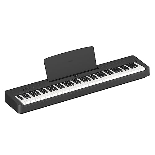 Yamaha P-145 Piano numérique léger et portable avec clavier Graded-Hammer-Compact à 88 touches et 10 voix instrumentales, en noir - Les Beatles, Paul McCartney, John Lennon, RIngo Starr, George Harrison Yamaha P-145 Piano numérique léger et portable avec clavier Graded-Hammer-Compact à 88 touches et 10 voix instrumentales, en noir