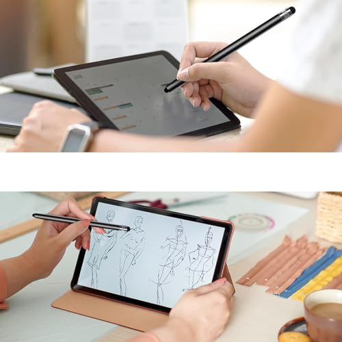 KOBOKO Touchscreen Stift,3 Stück Tablet Stift für Alle Tablets,Handy,2 in 1 Gummi Stylus Touch Pen für IOS/Android/iPad/IPhone,Und die Meisten Unterstützen die Touchscreen-App(Schwarz, Rosa, Silber) – Bild 7
