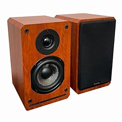 ROXEL RBS 300 Haut-Parleur d’étagère en Bois de Cerisier, Son détaillé et raffiné, Basses Profondes et aigus Lisses 150 W RMS - Les Beatles, Paul McCartney, John Lennon, RIngo Starr, George Harrison