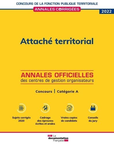 Attaché territorial 2022: Concours externe, interne, 3éme concours. Catégorie A