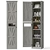   Vabches-Tall-Bathroom-Cabinet-Slim-Bathroom-Storage-Cabinet-with-Adjustable-Shelves-and-2-Doors-Narrow-Floor-Storage-Cabinet-for-Bathroom-Kitchen-Living-Room-Rustic-Grey