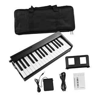 Clavier De Piano Numérique Pliable À 61 Touches Avec Écran LCD Et Support De Musique/pédale De Sustain Pour Débutants - Les Beatles, Paul McCartney, John Lennon, RIngo Starr, George Harrison
