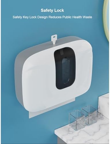 Space-Saving Wall-Mounted Commercial Towel Dispenser with Curved Output