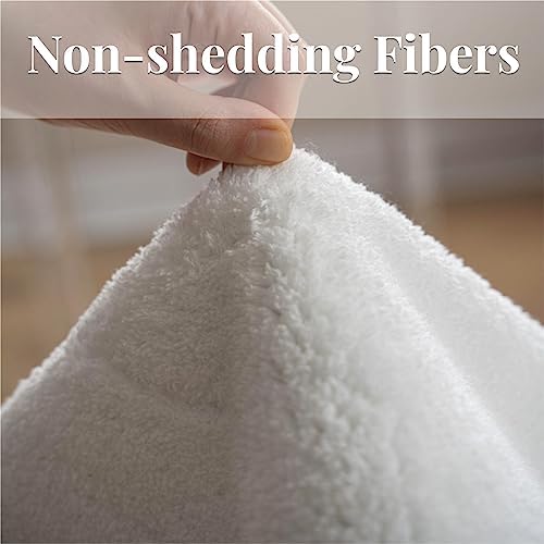 STARUIA Soft White Shag Rug 4x6 Non-Slip Playroom Rugs