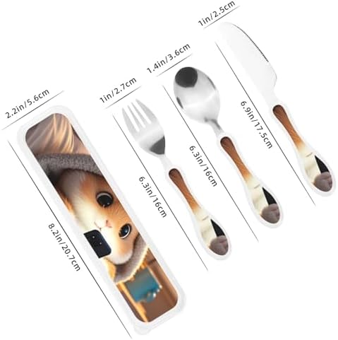 Paulist Reusable Stainless Steel Cutlery Set with Case for Travelers