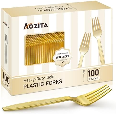 Perfect for Every Occasion 100-Piece Gold Plastic Forks