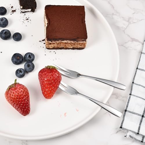 Premium 188 Stainless Steel Mini Cocktail Forks for Appetizers