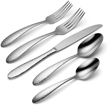Oneida Reyna 45-Piece Flatware Set - 180 Stainless Steel Handcrafted with Artisanal Touch