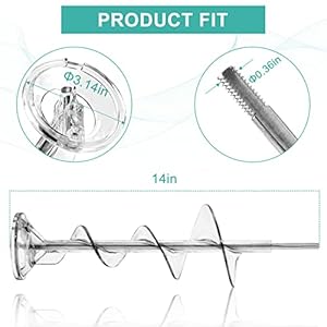   WR17X11705-Ice-Maker-Auger-Fit-for-G-E-Hot-Point-Refrigerator-by-AMI-PARTS-Refrigerator-Freezer-Ice-Bucket-Replaces-WR17X11939-1042091-AP3849786-PS1018130-AP3672963-PS964350