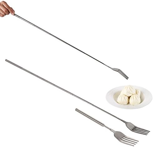 Durable Extendable Steel Dinner Fork Perfect for Cutting Fruits and Desserts