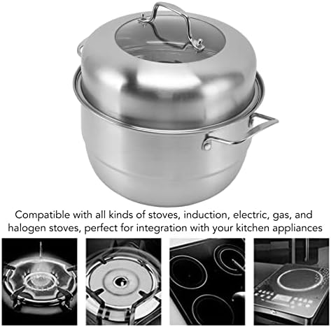 Oreilt Stainless Steel Steamer Pot Perfect for Mixing and Cooking