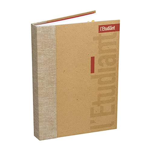 L'ETUDIANT ECO RESPONSABLE Agenda Scolaire 2024-2025 Couverture Kraft et dos en tissu 15x20cm journalier