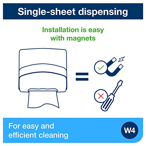 Tork Folded Wiper Dispenser Aqua White W4 Wall Mounted 1