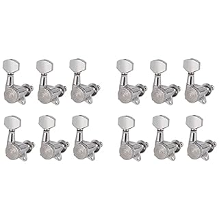 Haopeuk 12R Chrome Verrouillé Cordes Tuning Cheville Clé Tuners Mécaniques - Les Beatles, Paul McCartney, John Lennon, RIngo Starr, George Harrison