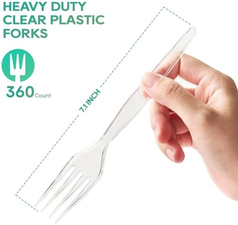 Securely Perfectly 360 Count Plastic Forks