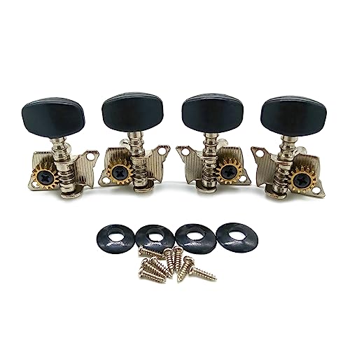 SZYDD Ensemble de chevilles courtes en acier pour ukulélé 2R 2L Mécaniques Accordeurs pour ukulélé à 4 cordes Accessoires de guitare - Les Beatles, Paul McCartney, John Lennon, RIngo Starr, George Harrison SZYDD Ensemble de chevilles courtes en acier pour ukulélé 2R 2L Mécaniques Accordeurs pour ukulélé à 4 cordes Accessoires de guitare