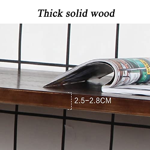 LAMEDOAT An der Wand montierter Klappschreibtisch, schwebender Klapptisch, montierter Schreibtisch für kleine Räume, platzsparender Hängetisch aus Holz für Schlafzimmer und Küche (Farbe: Natur, Größe – Bild 8