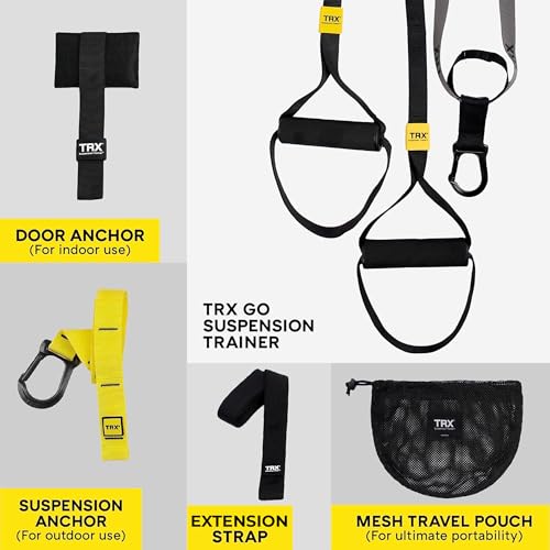 TRX GO Suspension Coach System, Full-Physique Exercise for All Ranges & Targets, Light-weight & Moveable, Quick, Enjoyable & Efficient Exercises, Residence Gymnasium Gear or for Out of doors Exercises, Gray - Image 7