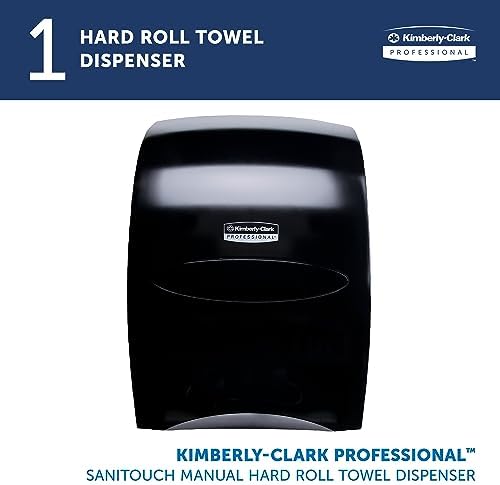 Sanitouch Manual Hard Roll Towel Dispenser Black 1263x1613x102