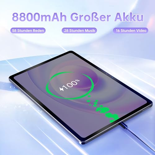 OUKITEL OT8 Tablet 11 Zoll, 30GB RAM 256GB ROM Android 13 Gaming Tablet mit Stift, 8800mAh Tab Octa-Core, 13MP+8MP Kamera, Sprecher*4 | TÜV | Google GMS | 1TB TF | 2K Bildschirm, Grün – Bild 5