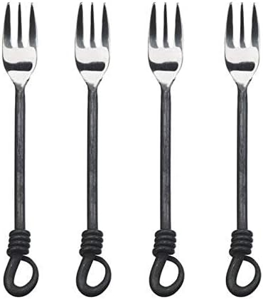 Sleek Durable Twist Shout Cocktail Forks Set of 4