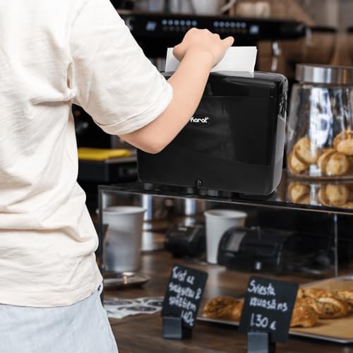 Karat Tall Fold Tabletop Napkin Dispenser Black Versatile Durable Commercial Use